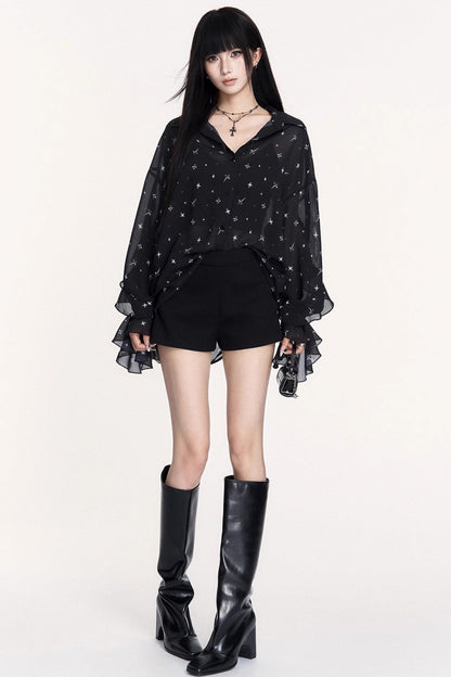 Versatile Cross Waist A-Line Shorts