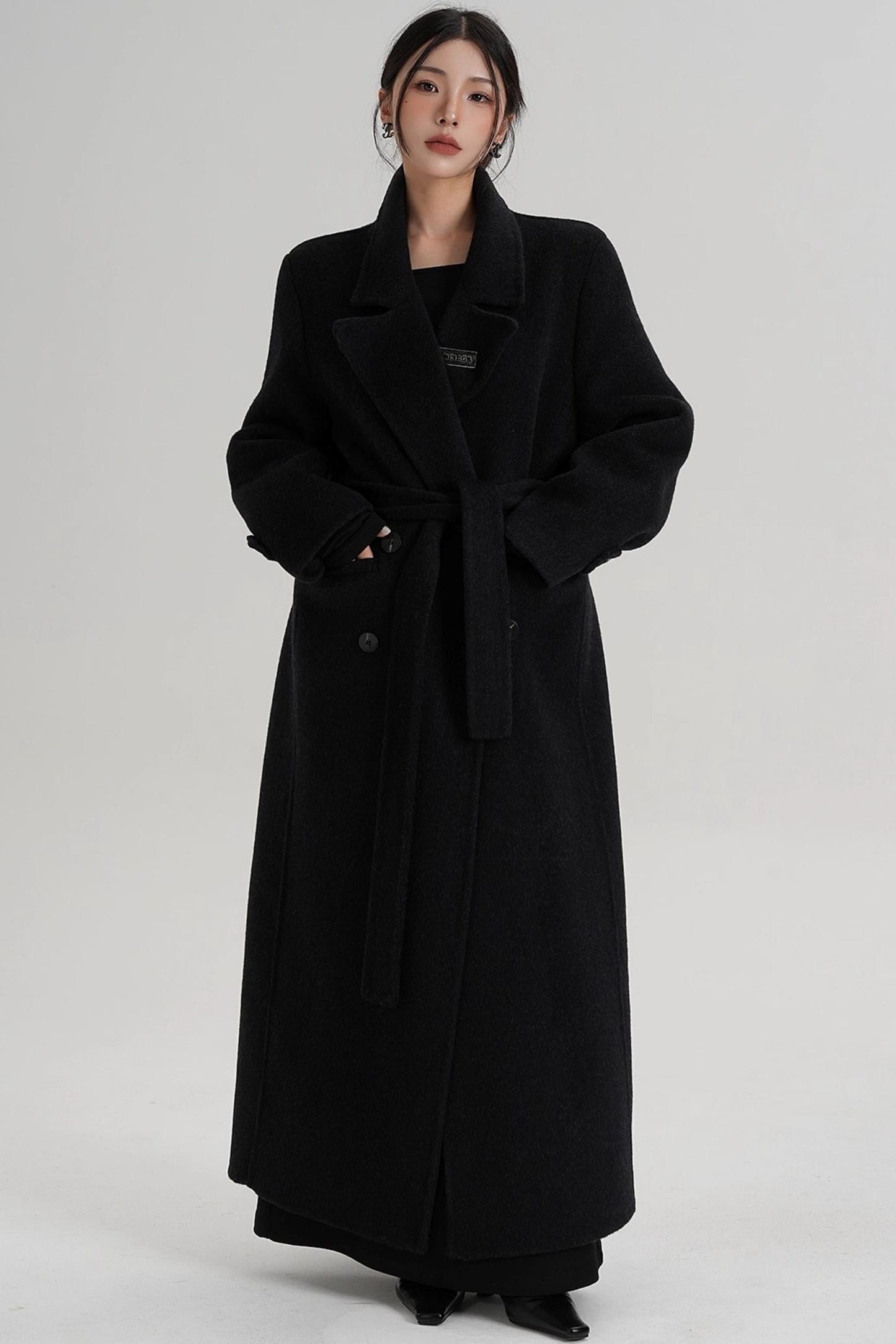 Temperament Long Wool Coat