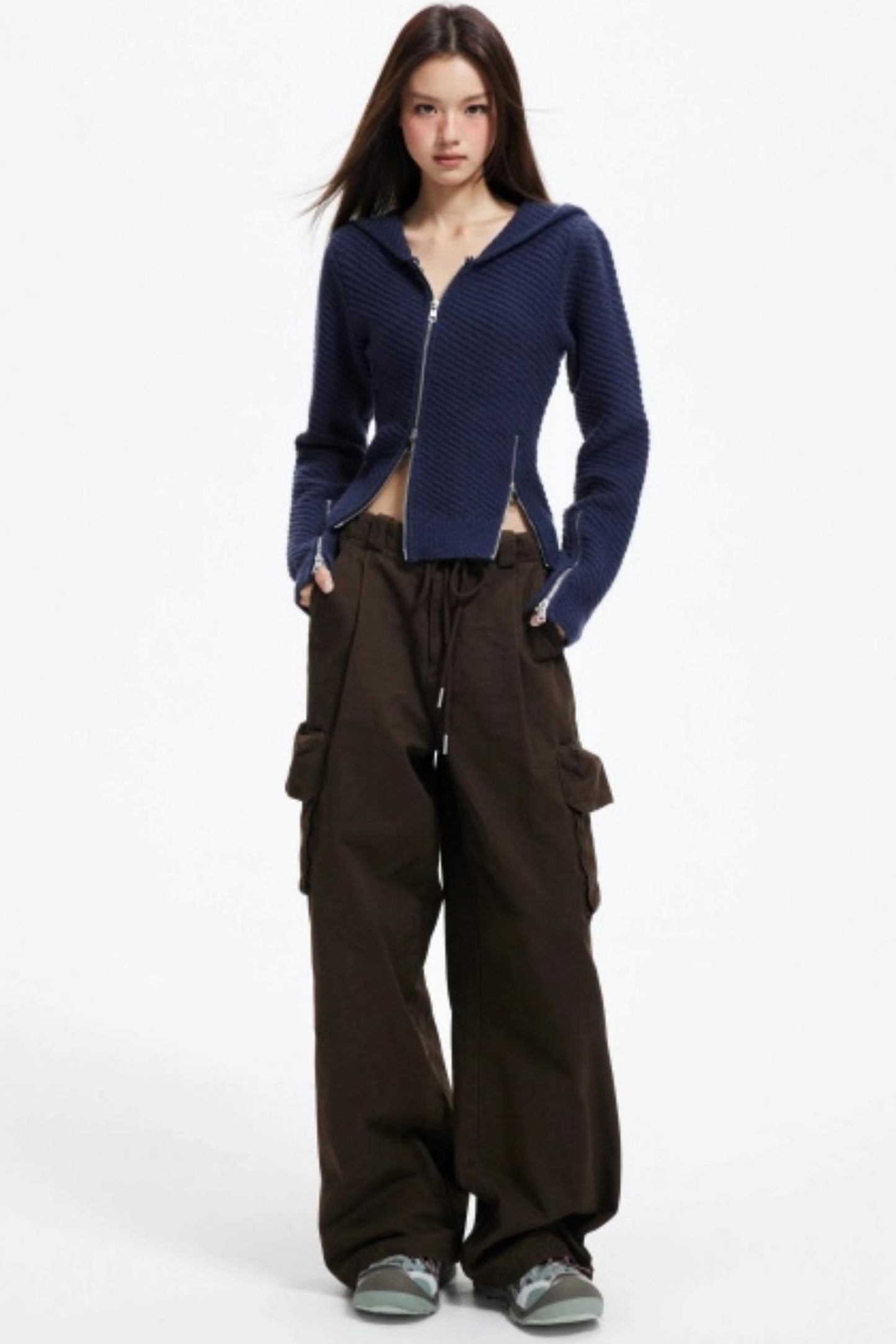 Vintage Drawstring Loose Cargo Pants
