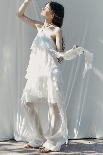 Handmade Beaded Wide Leg Pants