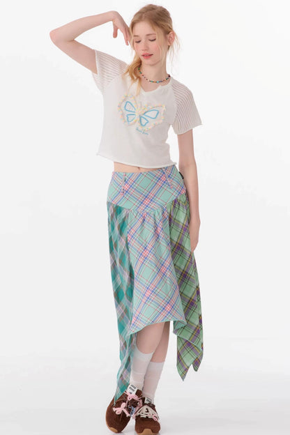 Top Raglan a Maglia con Farfalle 3D