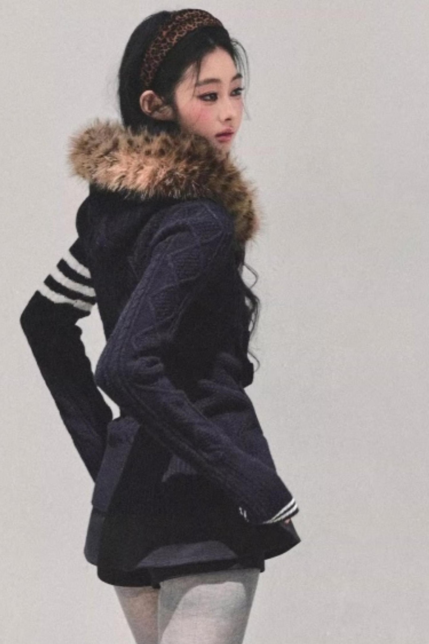 Winter Hooded Knit Sweater