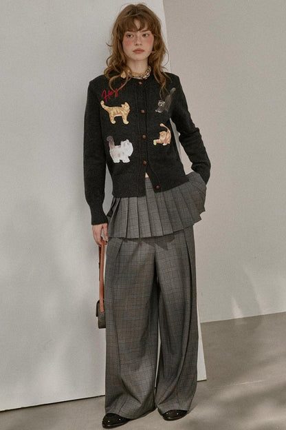 Sweet Kitten Knitted Cardigan