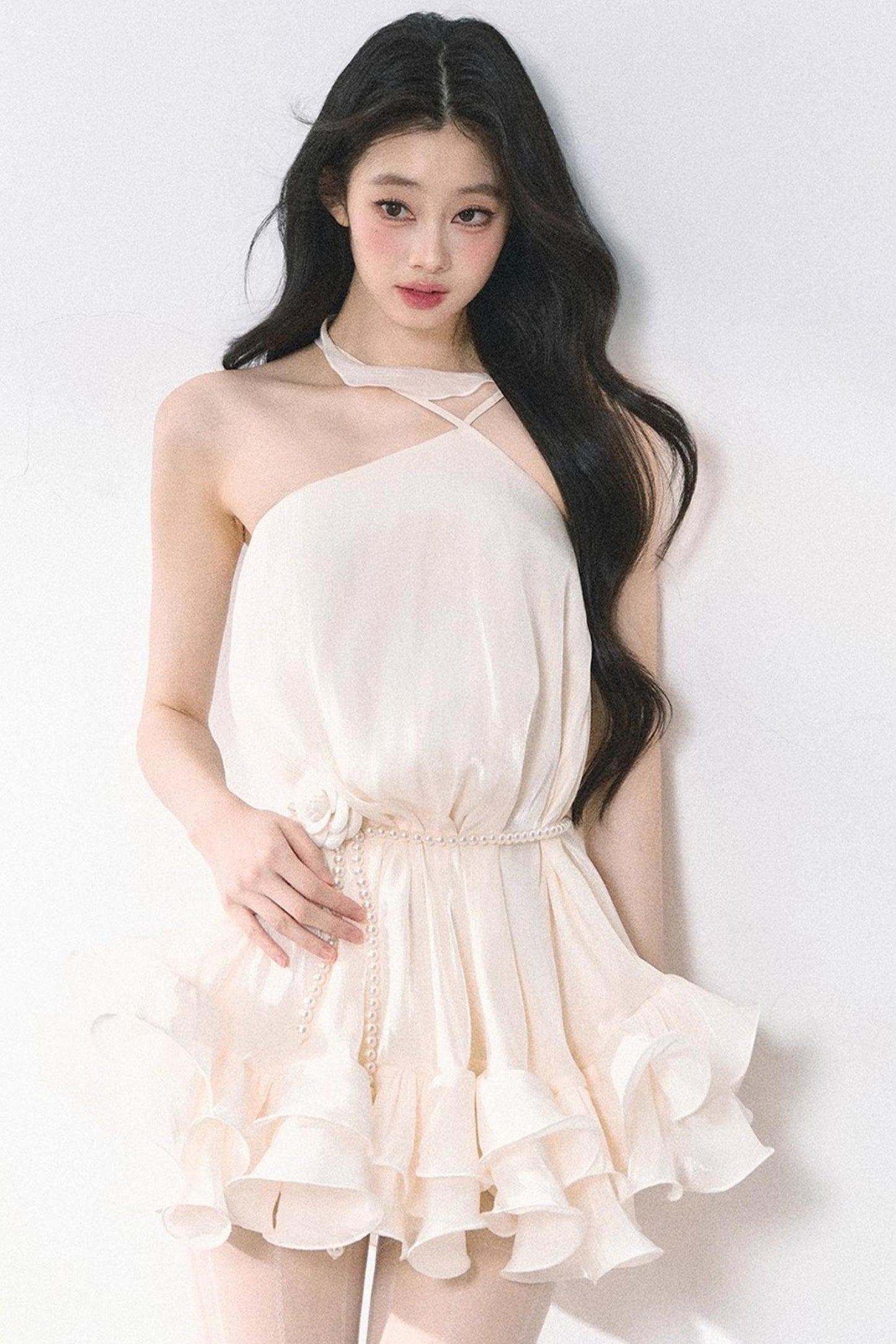 Summer Apricot Elegance Dress