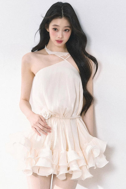 Summer Apricot Elegance Dress