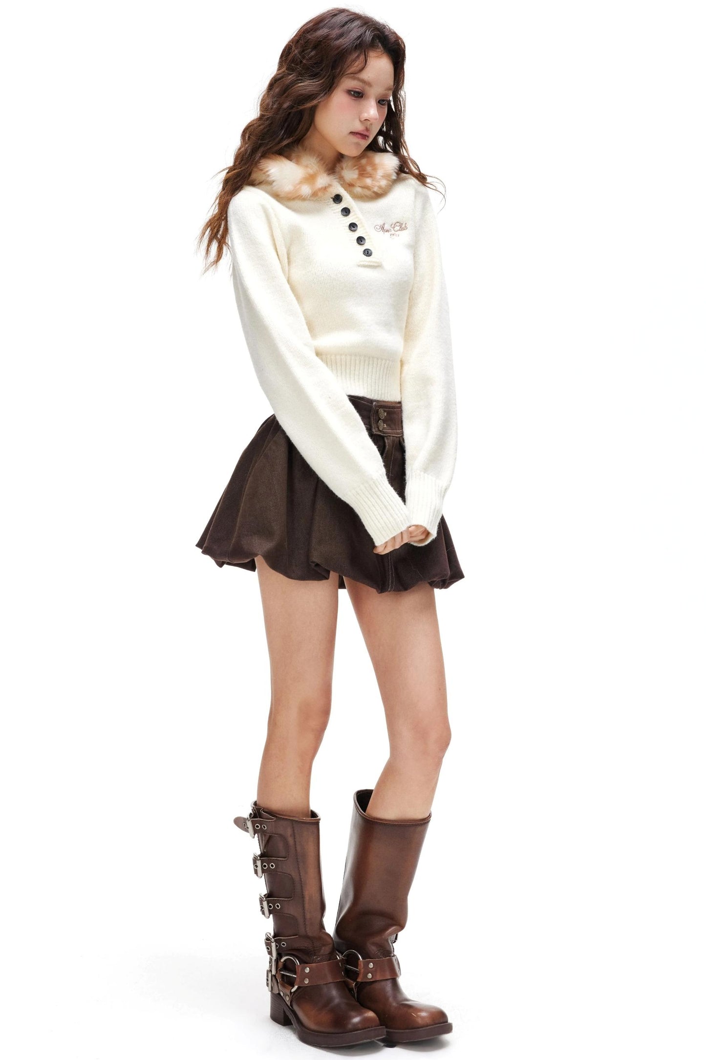 Floral Bud A-Line Skirt