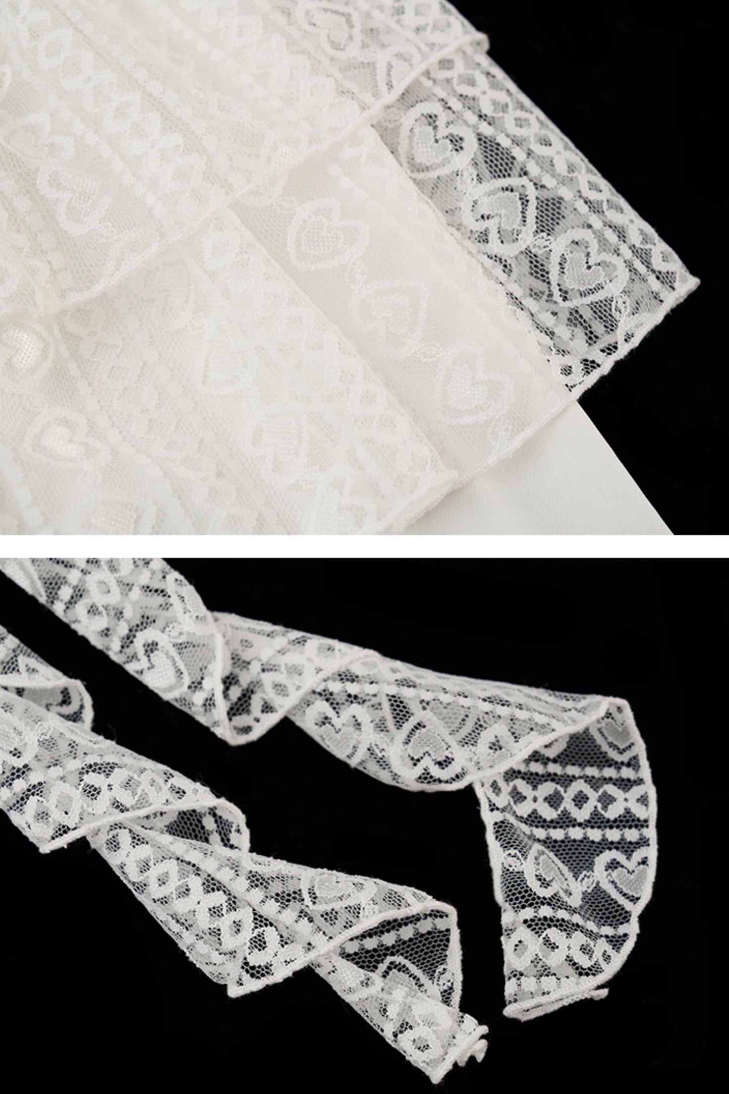 White Lace Layered Casual Shorts