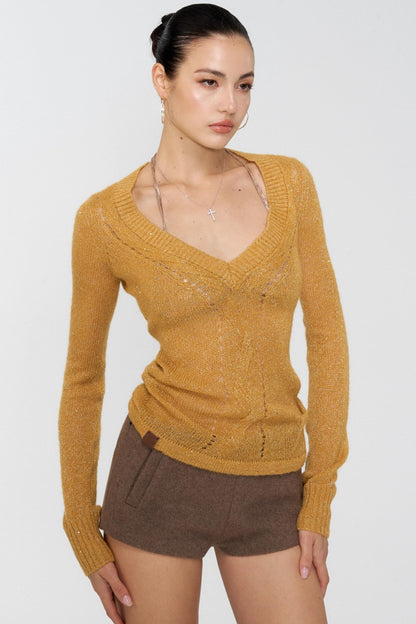 Autumn Glitter Knit Sweater