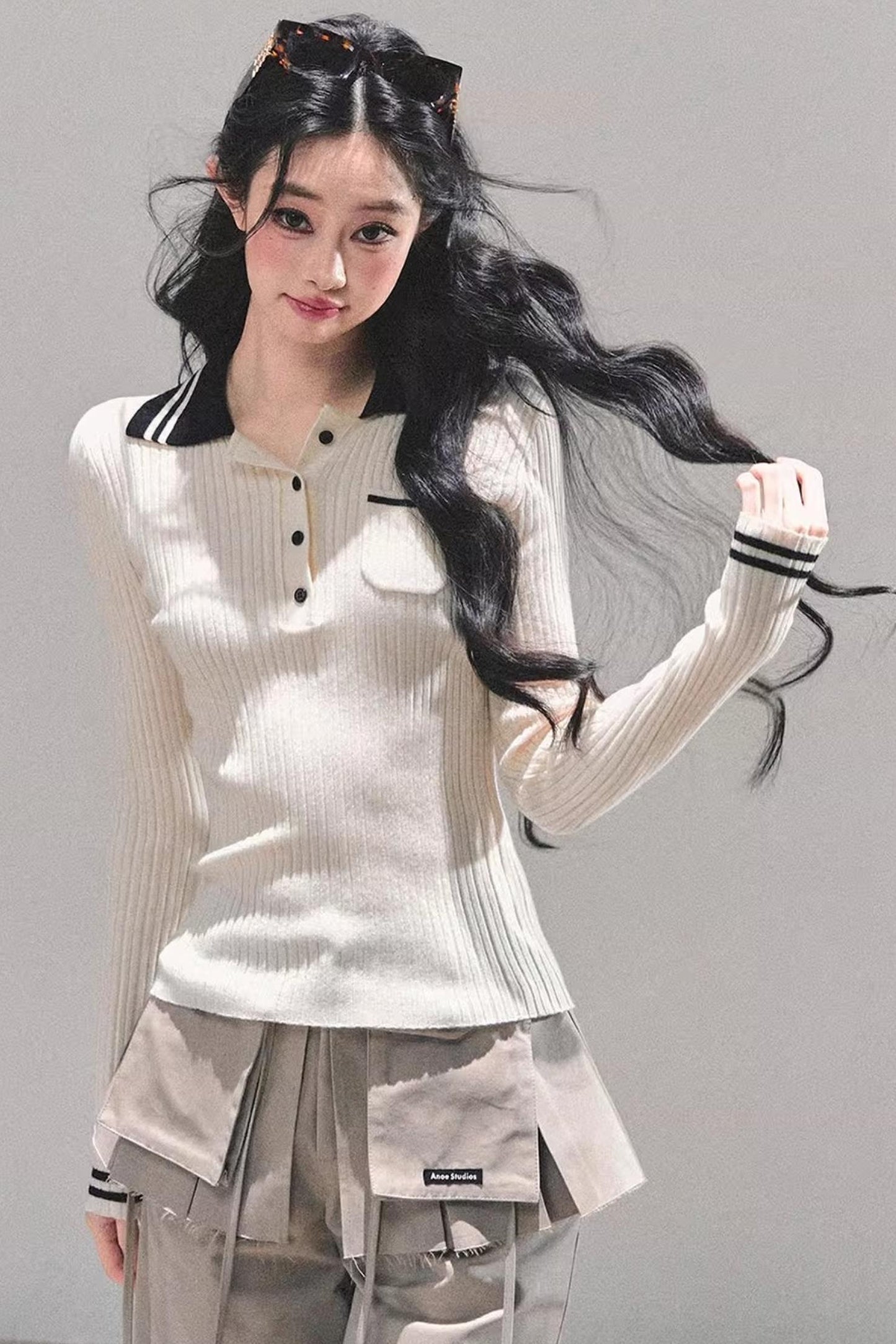 American Knit Polo Sweater