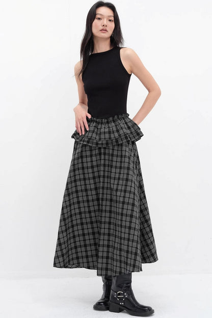 V-Lace Patchwork A-Line Dress