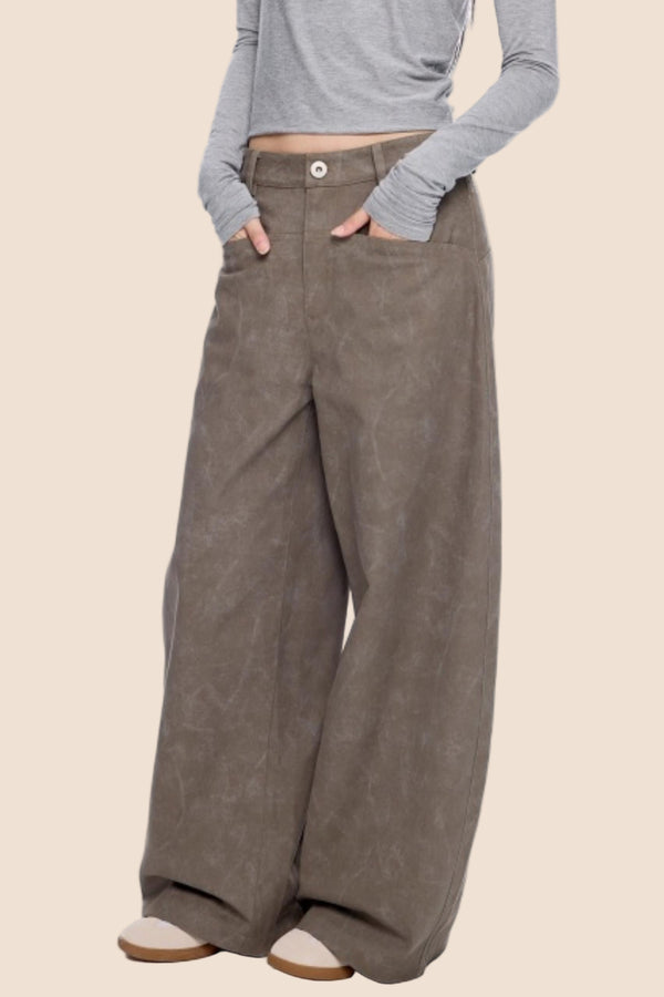 Retro Scimitar Wide-Leg Pants