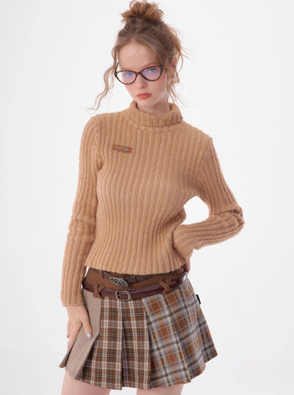 American slim thickened knit sweater