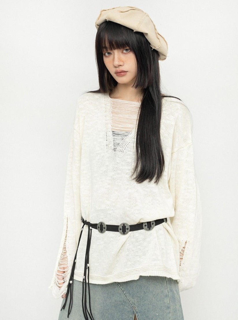 Cutout Knit Sweater