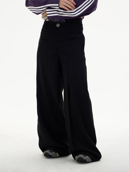 Loose straight wide-leg pants