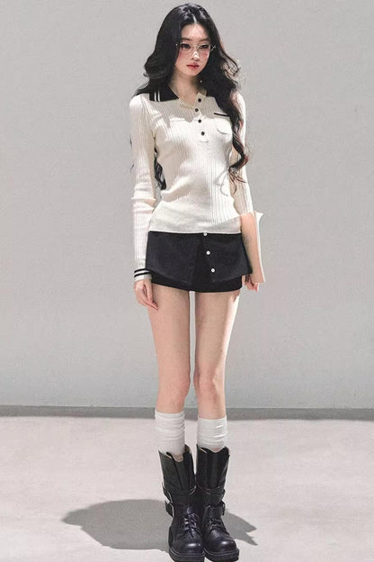 American Knit Polo Sweater