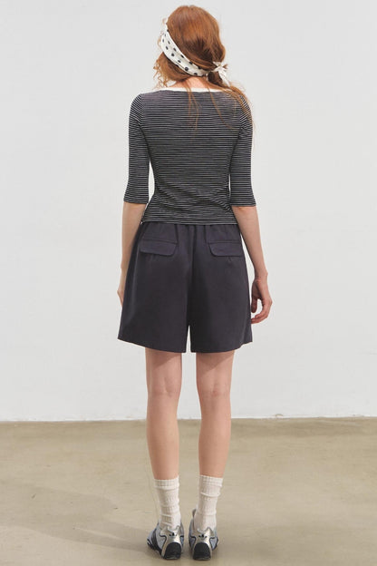 Envelope Striped Slim Top