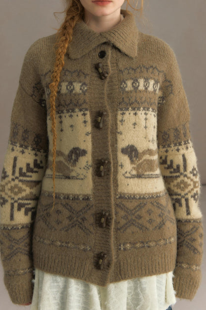 Vintage Lapel Cardigan