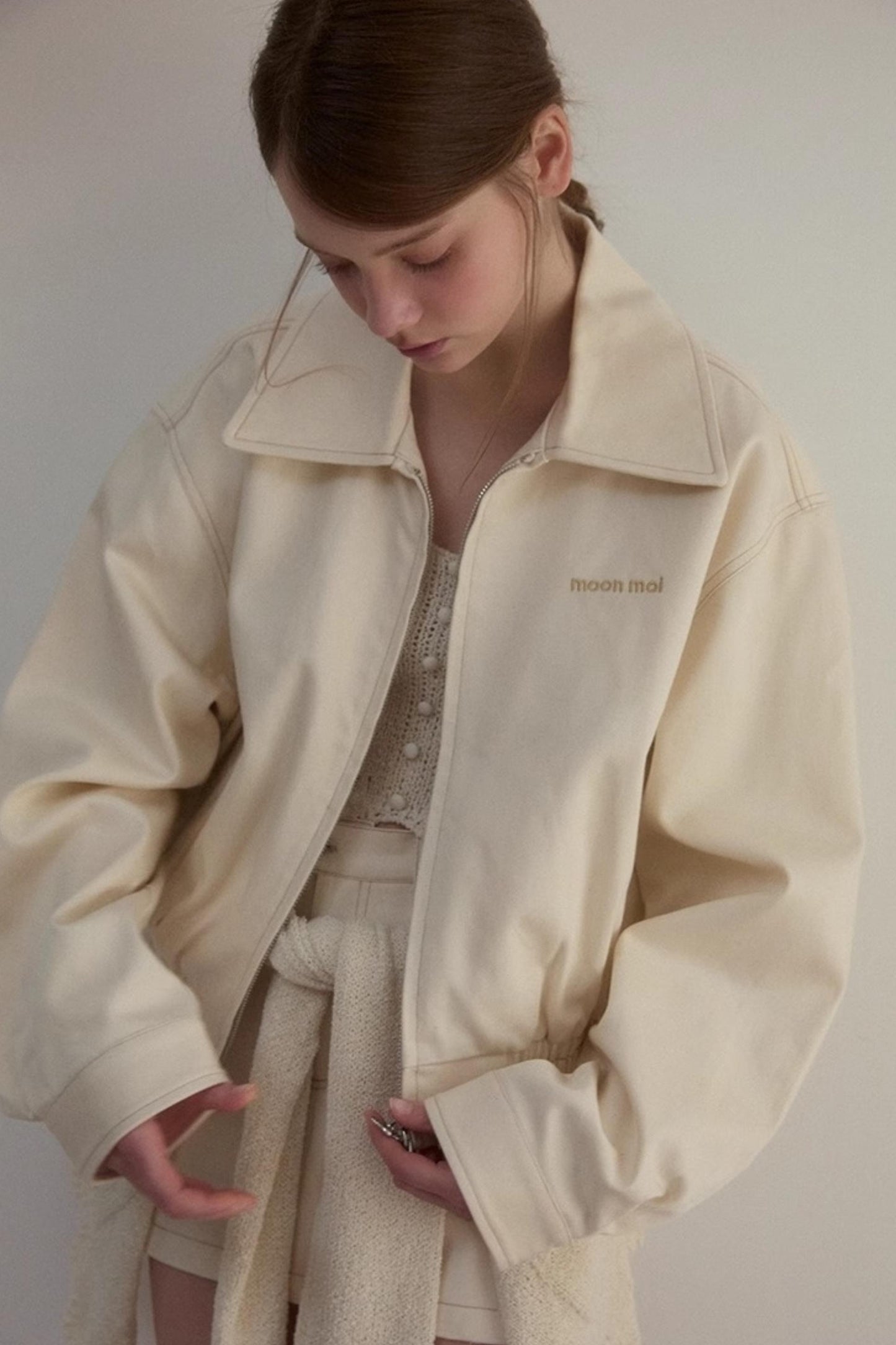 Embroidered A-line Duo Coat Skirt Set-Up