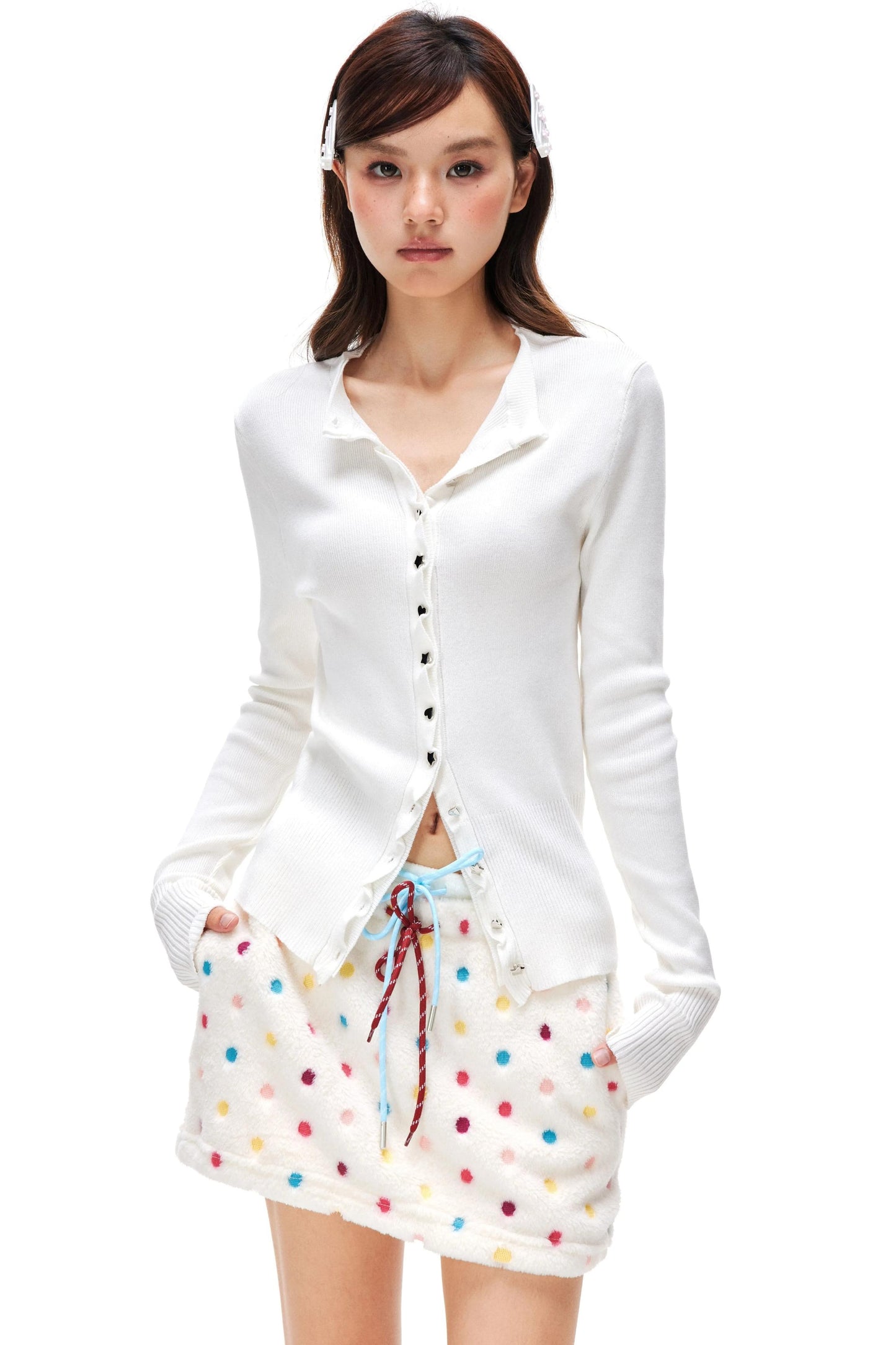 Bright Silver Heart Cardigan