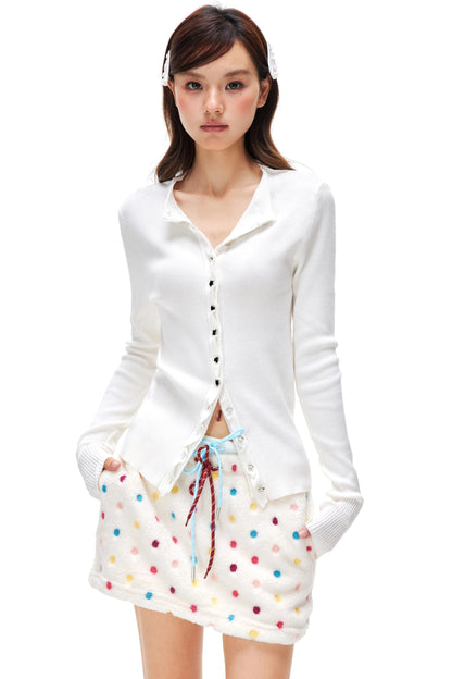 Bright Silver Heart Cardigan