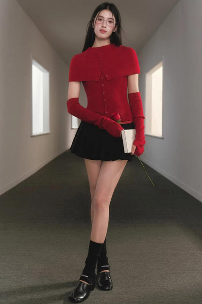 Slim-Fit Knit Cardigan Set-Up