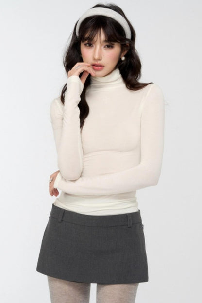 Lyocell Wool Rhinestone Top