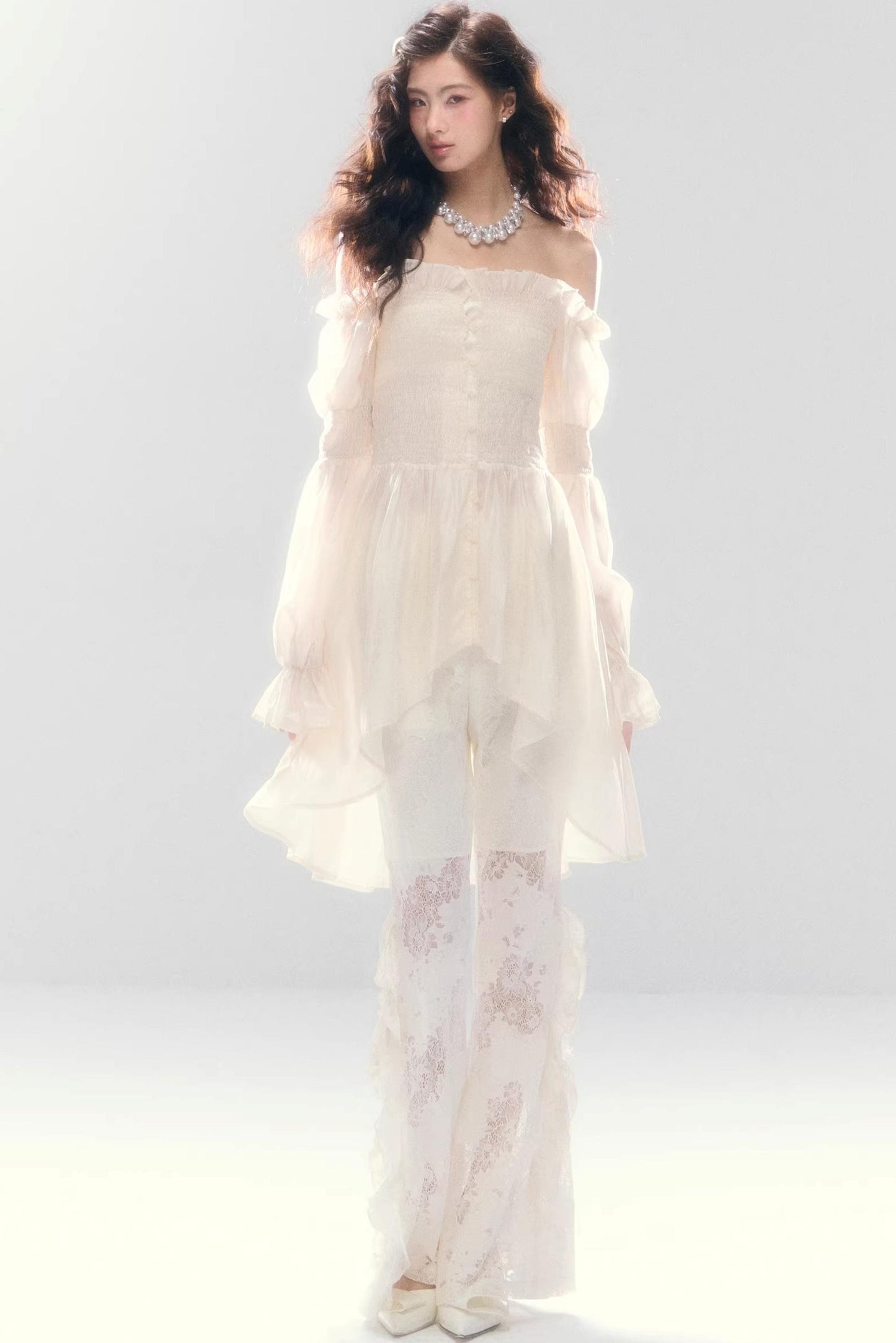 Meerjungfrau-Spitze Schlaghose