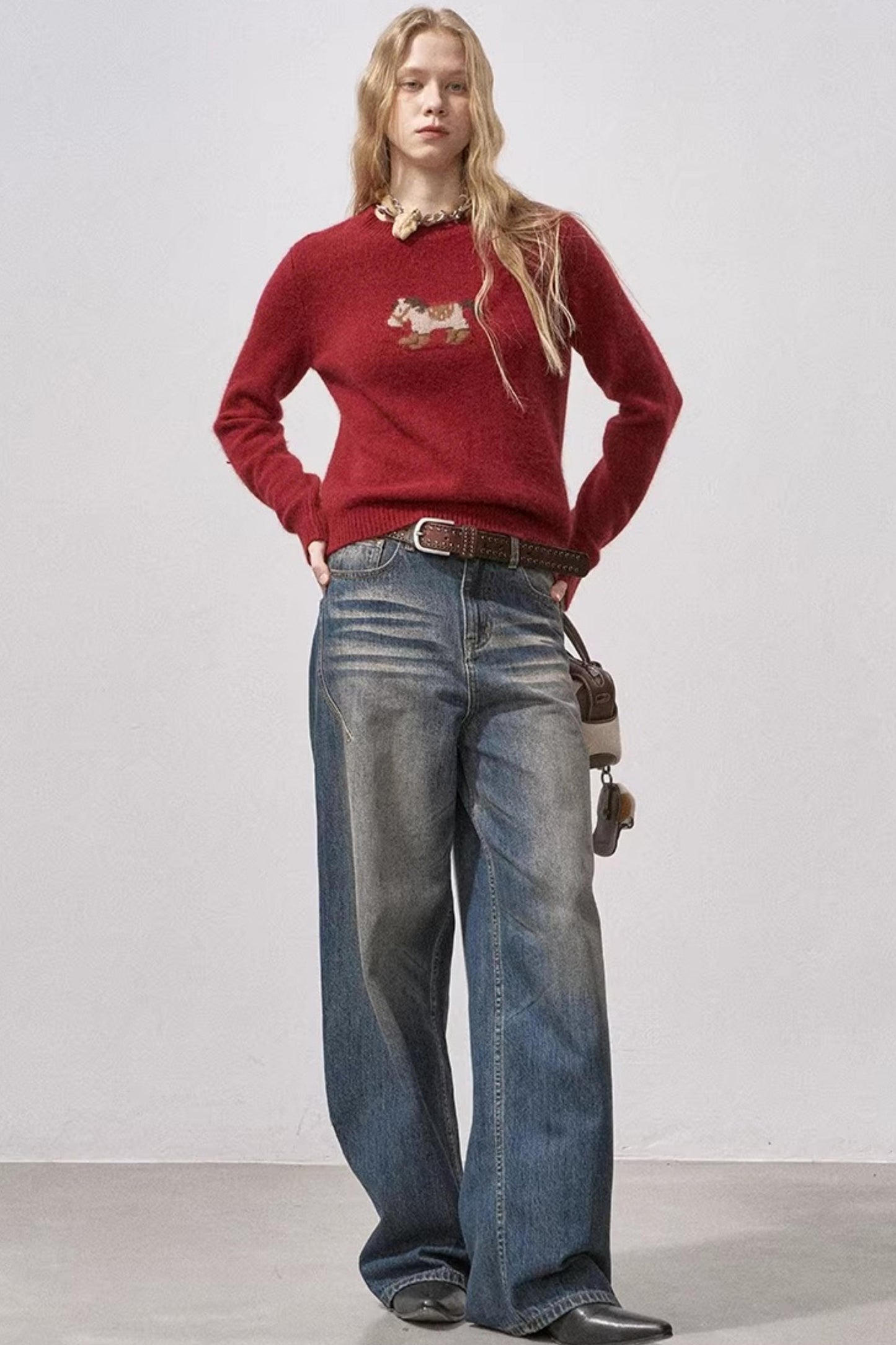 Little Horse Red Sweater