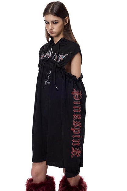 Electric Moon Off-Shoulder Dress