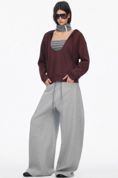 Classic Wide-Leg Fleece Sweatpants