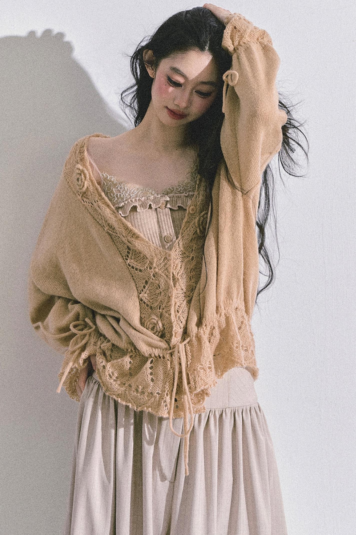 Korean Knit Cardigan & Top Set-Up