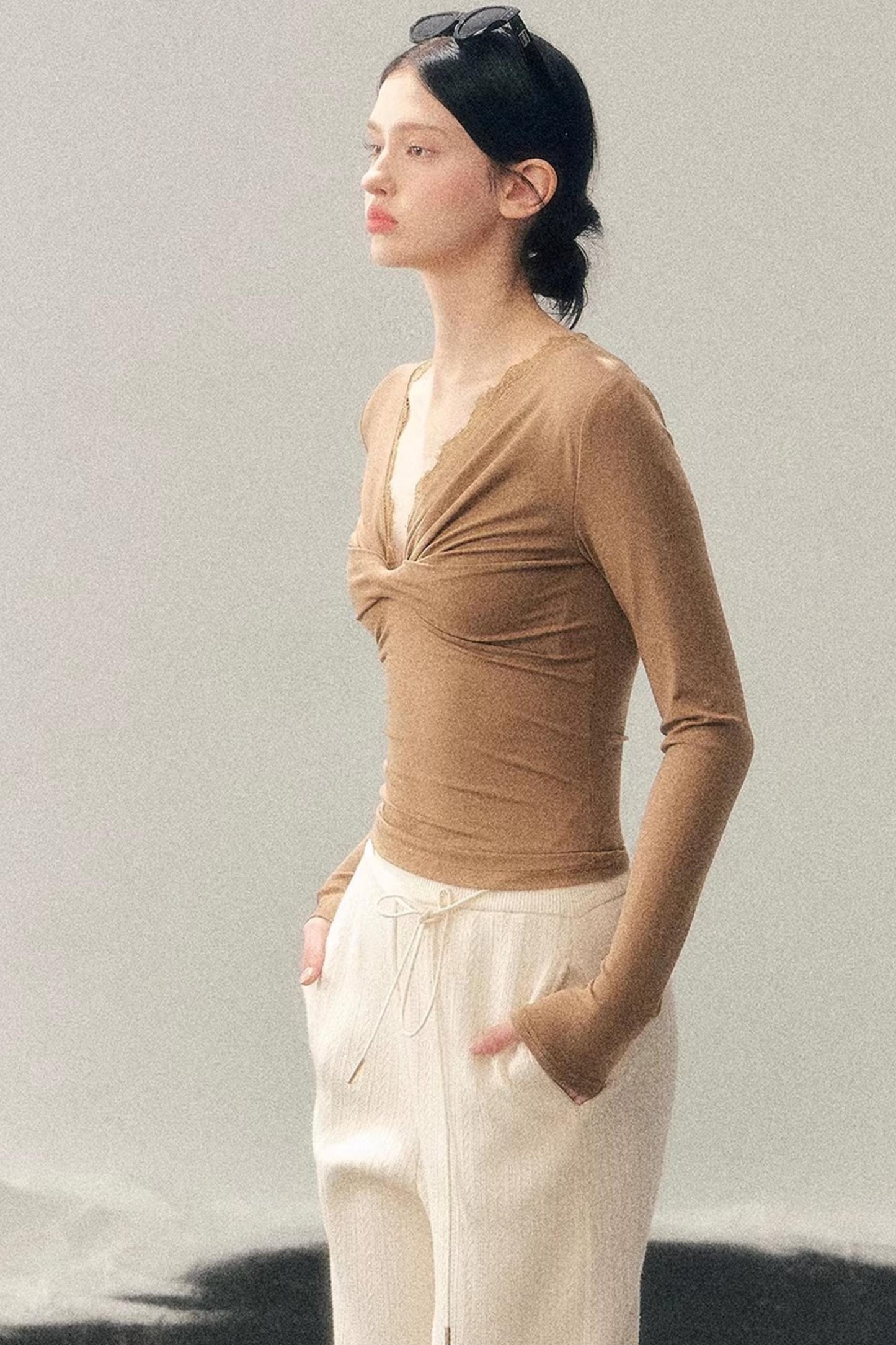 Ancient White Moonlight Lace Top