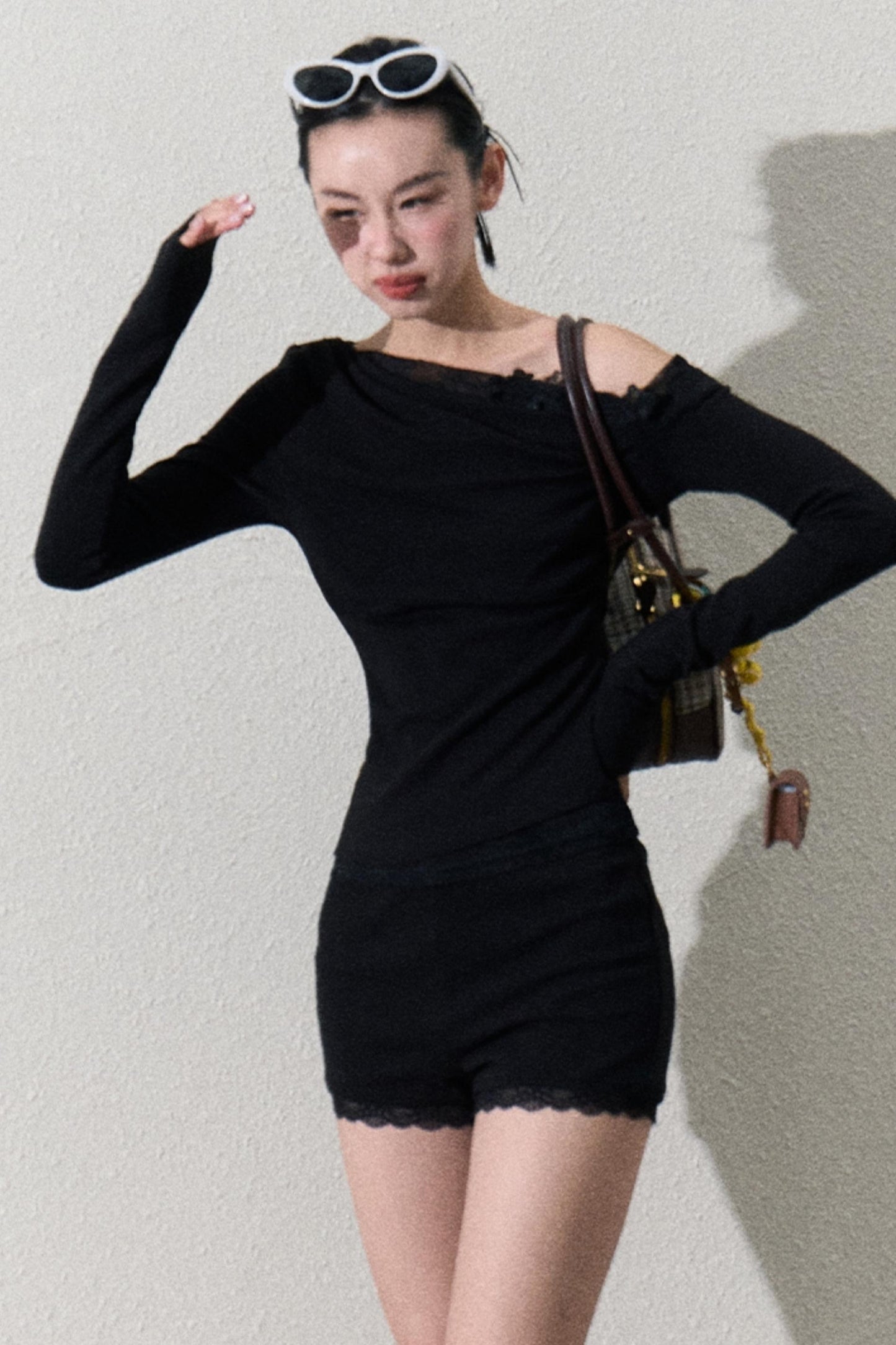 Elegant One-Shoulder Tops Set-Up