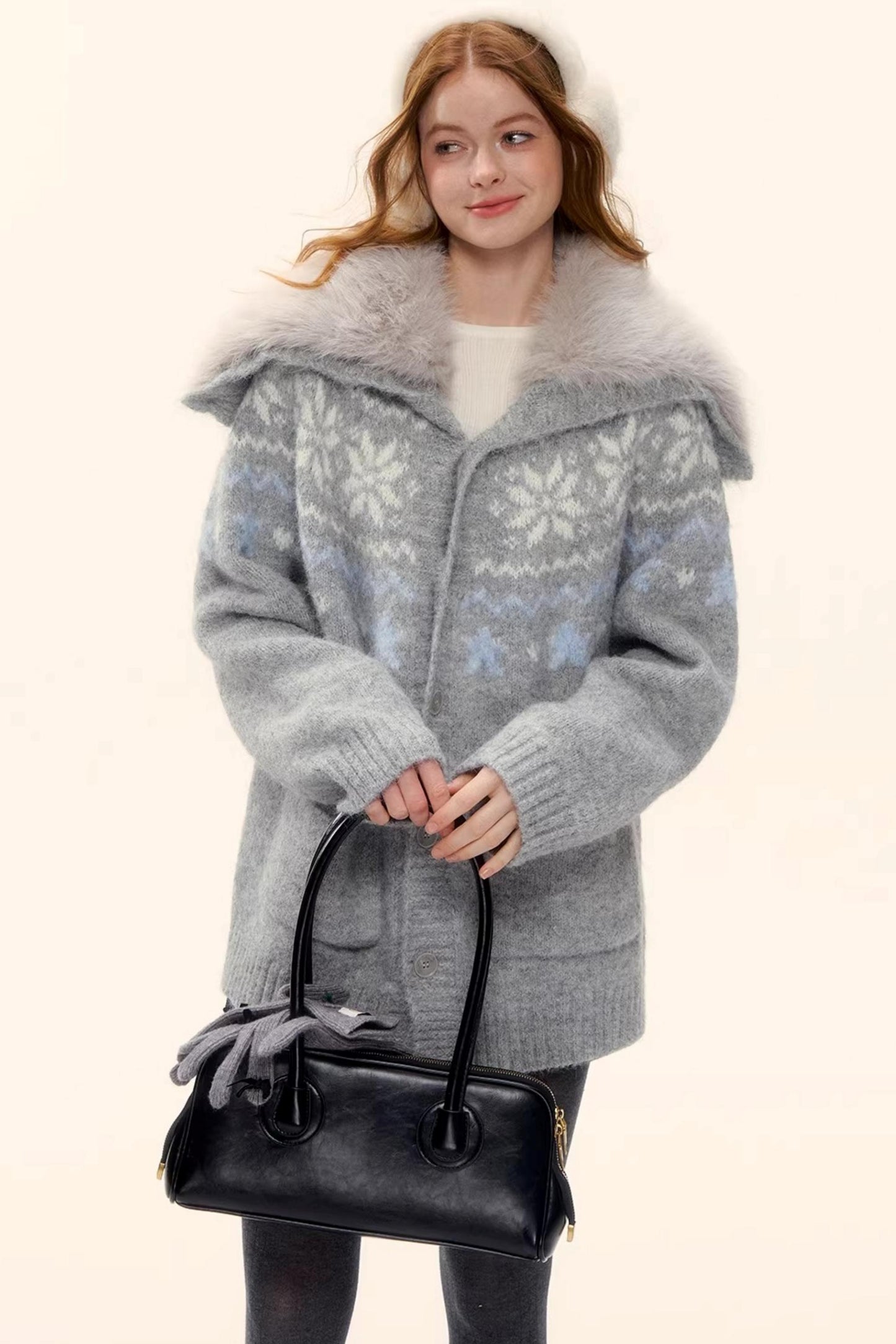 Wool Blend Fair Isle Jacket