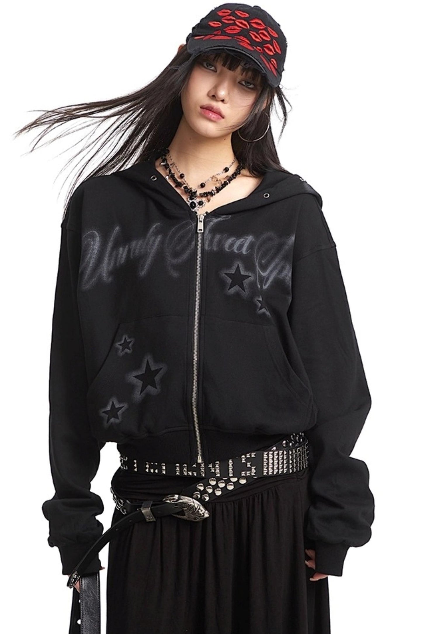 Lazy Zipper Hooded Jacket