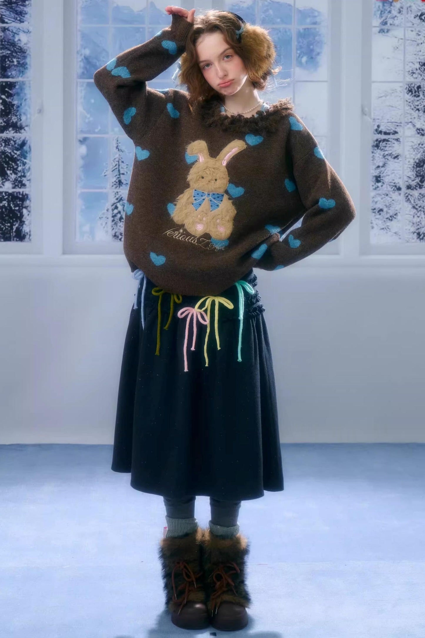 Ruffled Multi-Color Bow Skirt