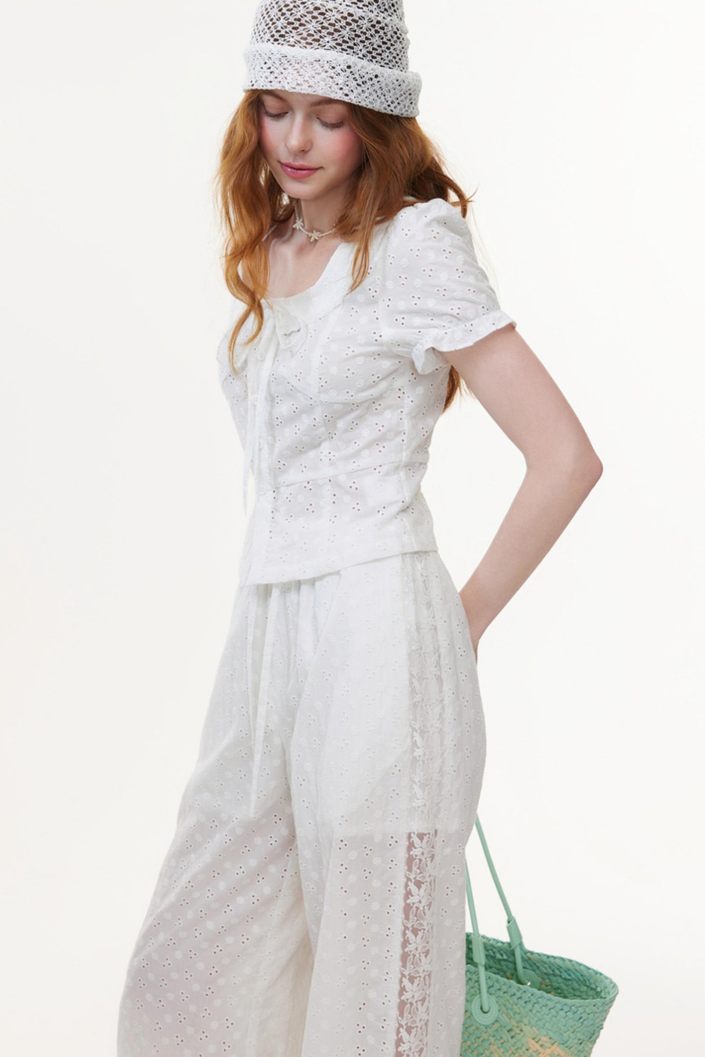 Lace Embroidered Two-Piece Set-Up