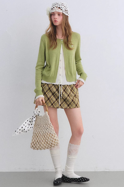 Color-Blocking Knit Cardigan