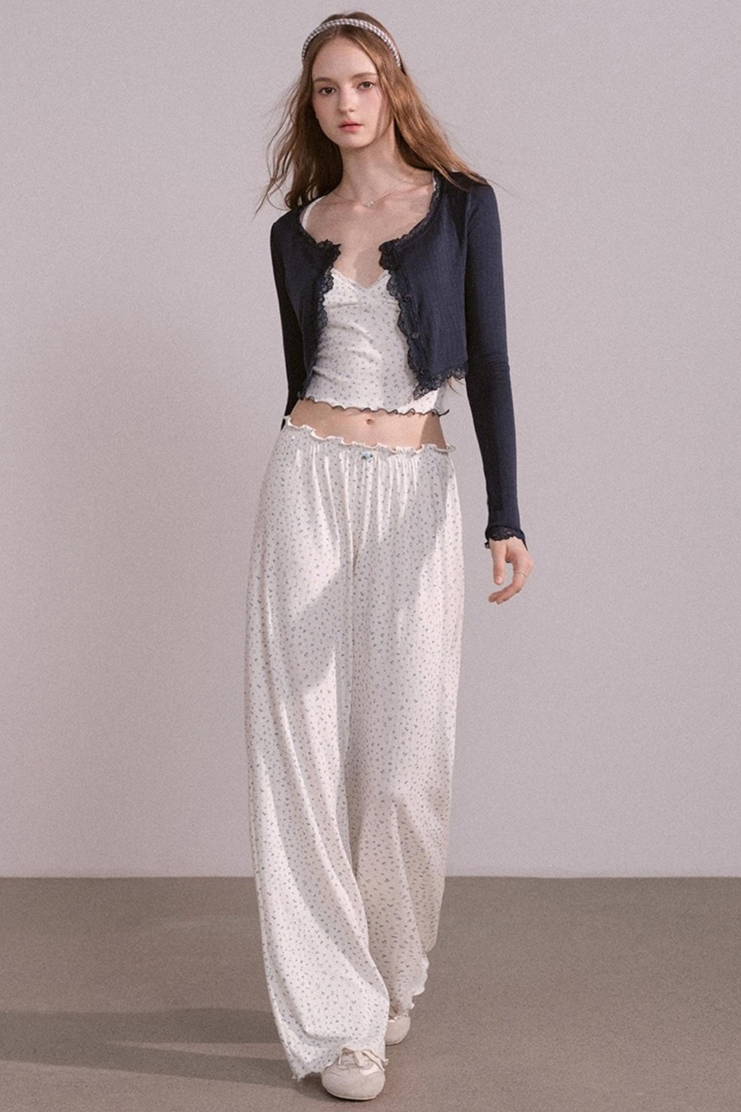 Autumn Floral Knitted Tops Set-Up