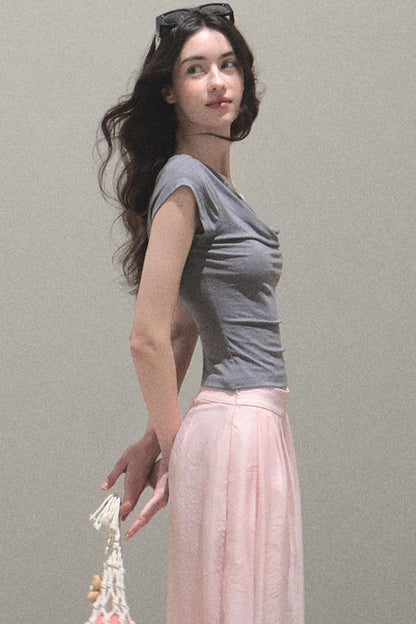 Iridescent Wide-Leg Trousers