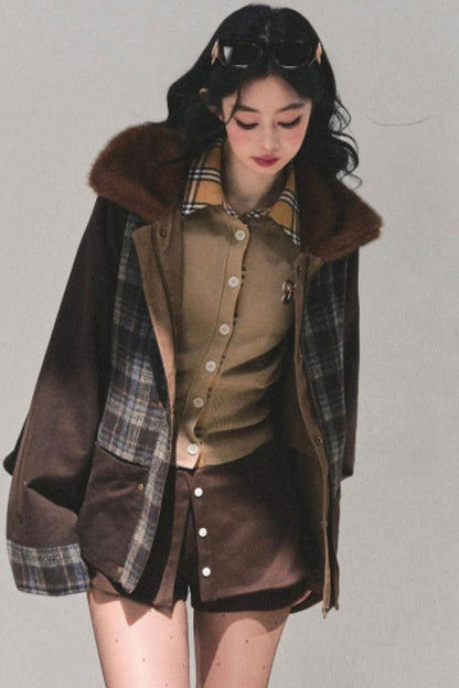 Fake Two Korean Long-Sleeve Knit Top