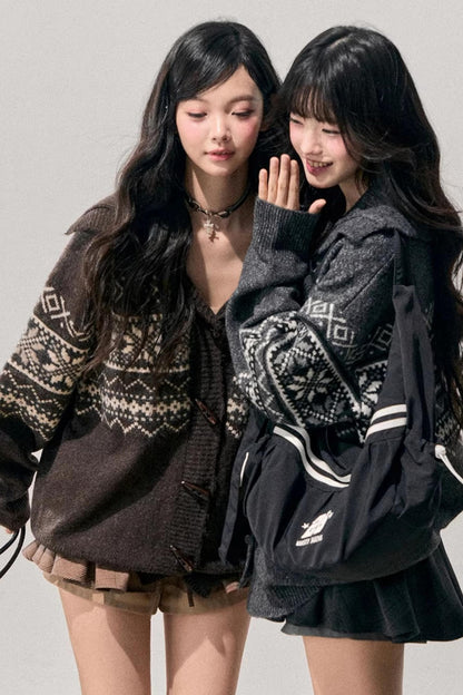 Fair Isle Duffle Cardigan