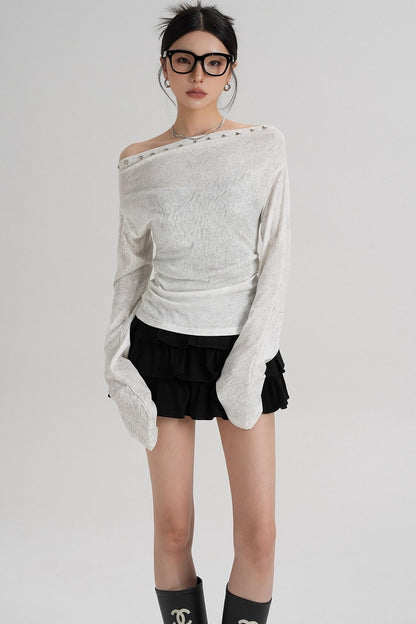 Niche Rivet Long-Sleeved T-Shirt