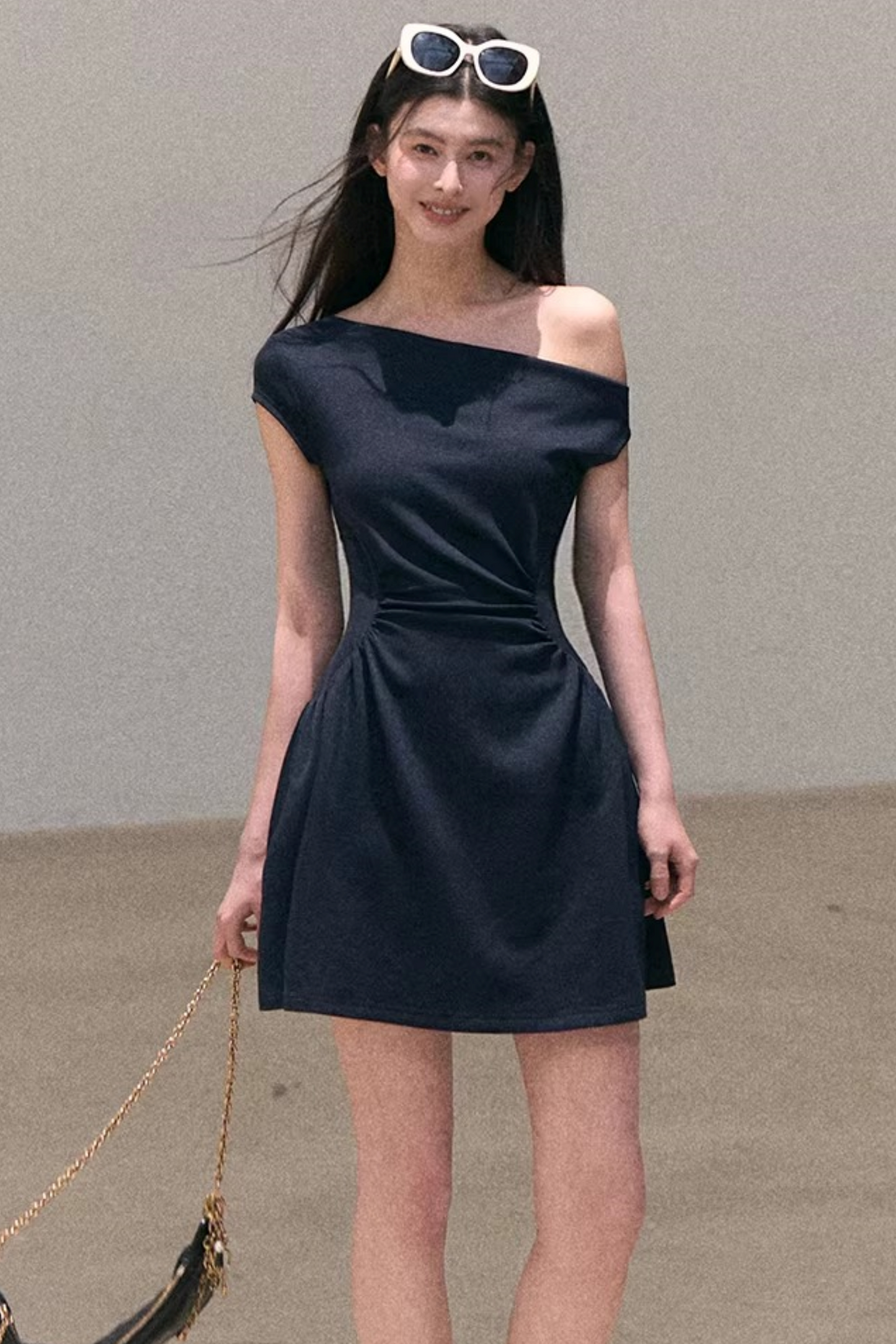 Lyocell Asymmetrical Lace Dress