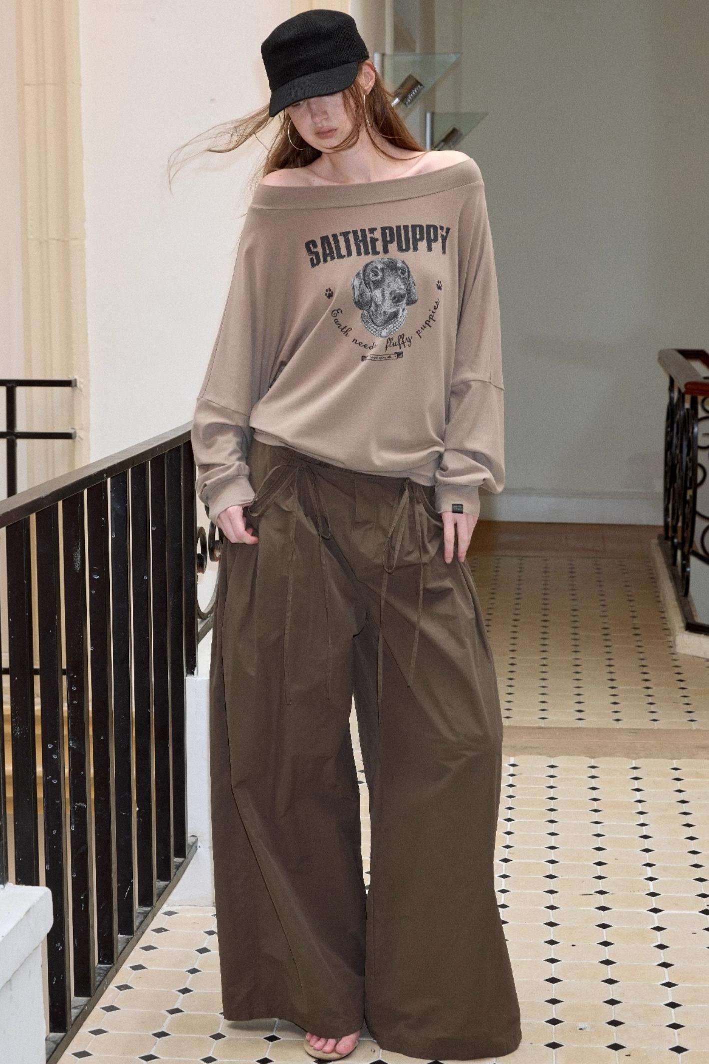 Puppy Print Long Sleeve T-shirt