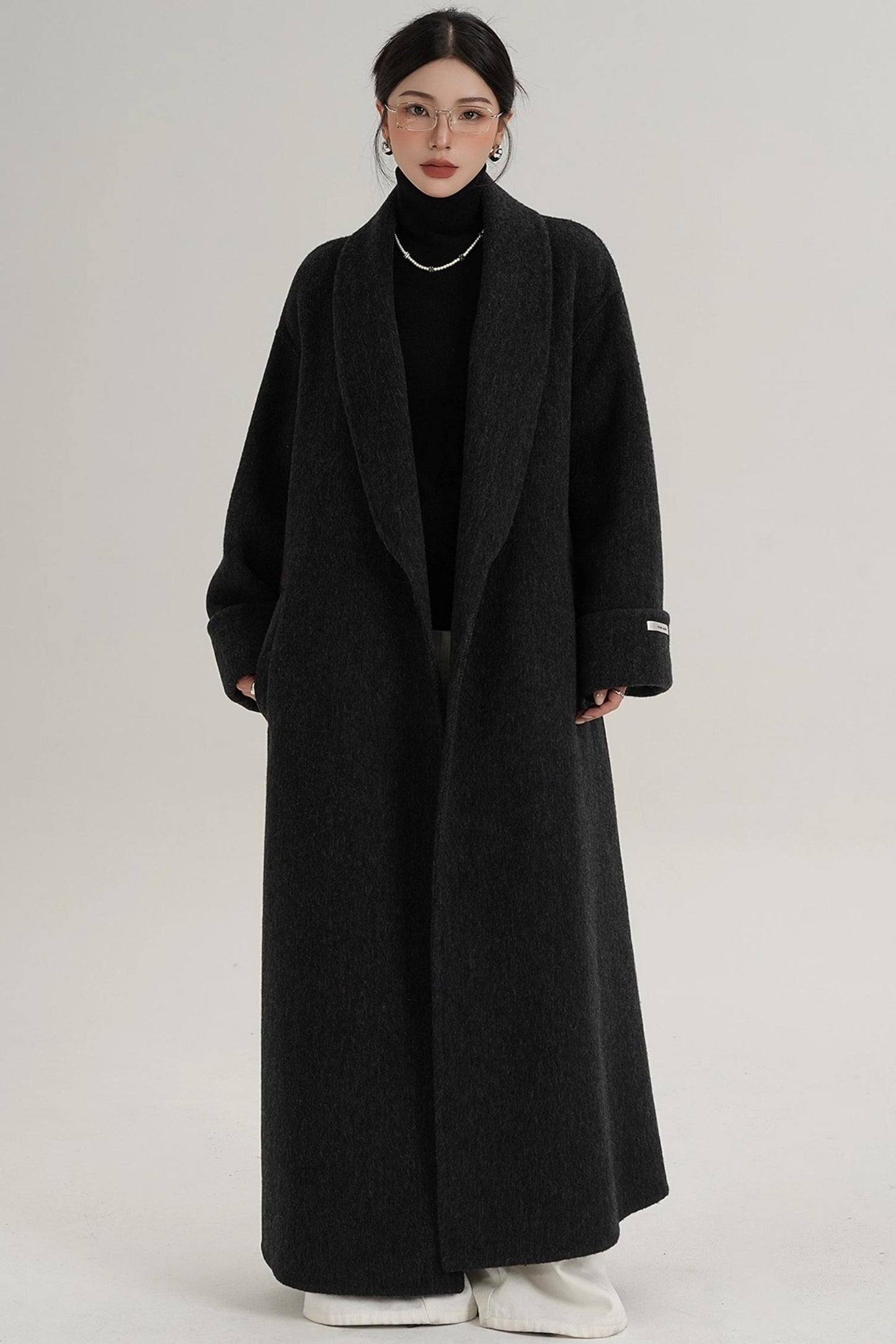 Elegant Wool Lapel Coat