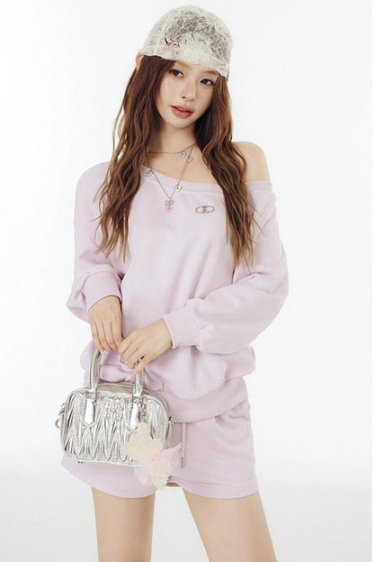 Spring Leisure Sweater & Skirt Set-Up