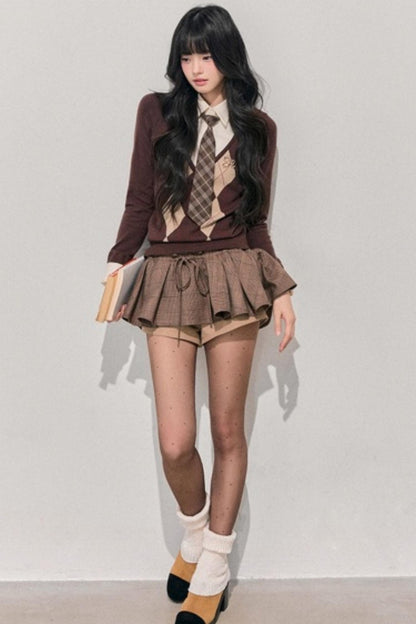 Argyle Whisper Knit Sweater