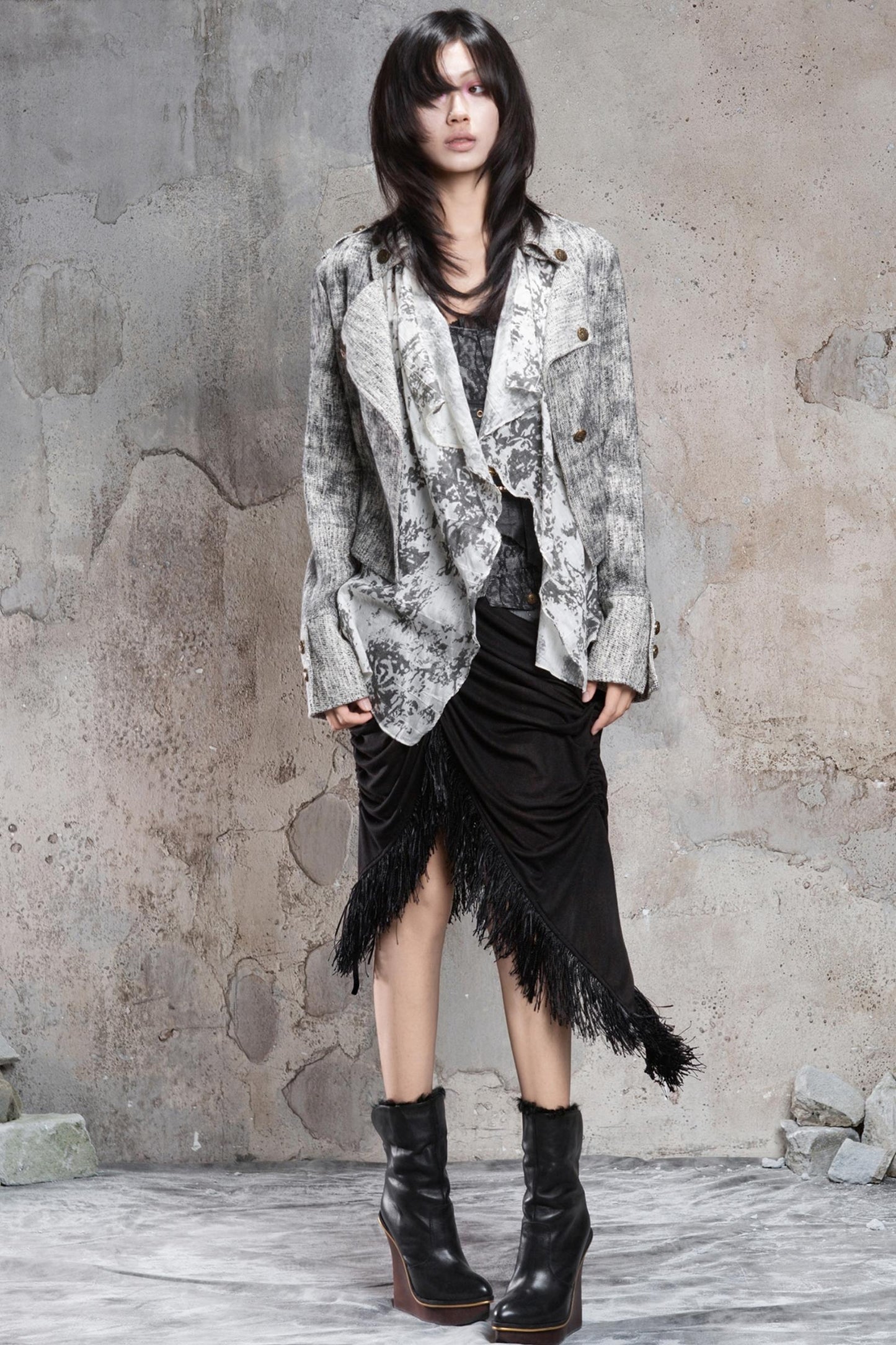 Vintage Printed Slim Jacket