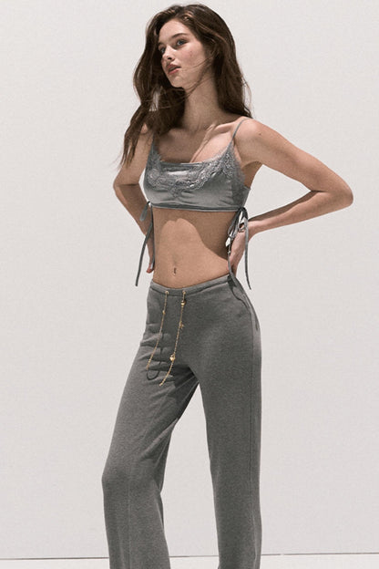 Soft Crewneck Knitwear Trouser Set-Up